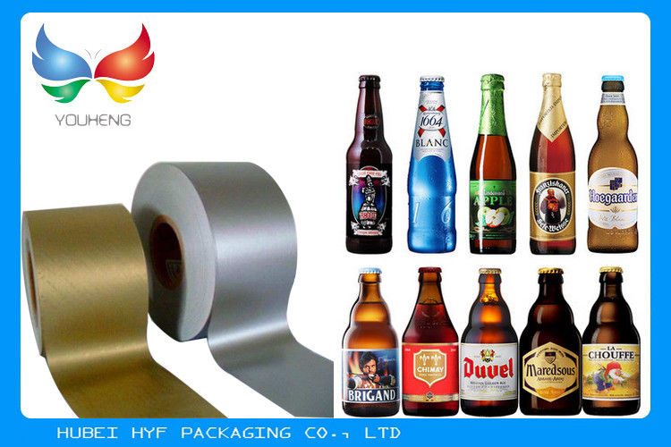 Plata Impresión dorada Vacío Papel metalizado para cerveza y botella Etiqueta para vino Etiqueta de 68g 69g 70g 72g